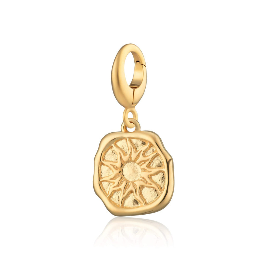 Engraved Gold Plated Manifest Energy Charm CGMANEN