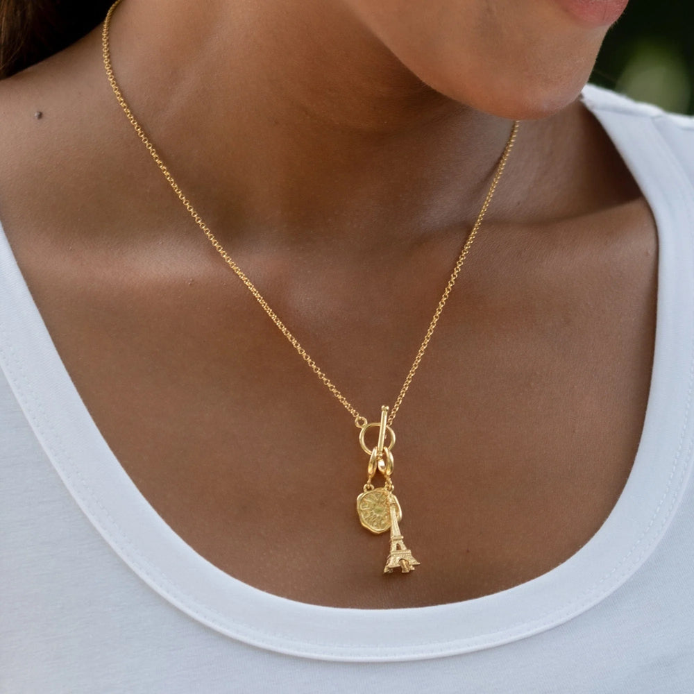 Engraved Gold Plated Manifest Energy Charm CGMANEN