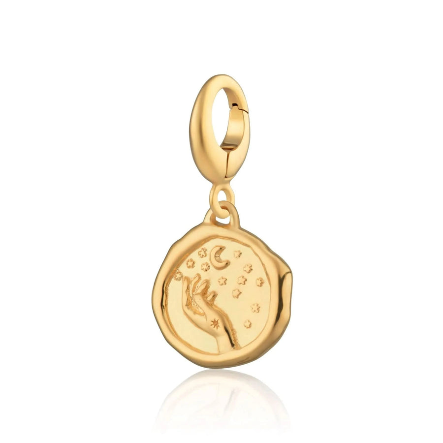 Engraved Gold Plated Manifest Magic Charm CGMANMG