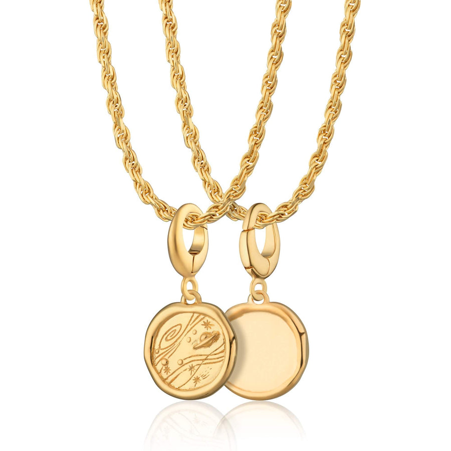 Engraved Gold Plated Manifest Trust Necklace CNGMANTR-TWIST-1