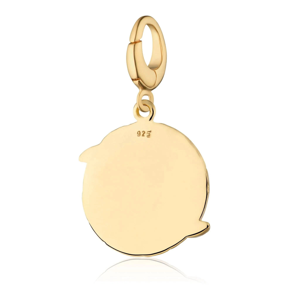 Engraved Gold Plated Pisces Zodiac Charm CGPIC