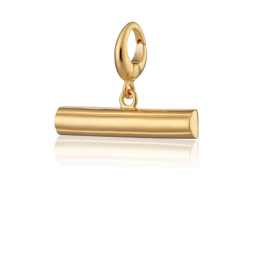 Engraved Gold Plated T Bar Charm VCGTBAR