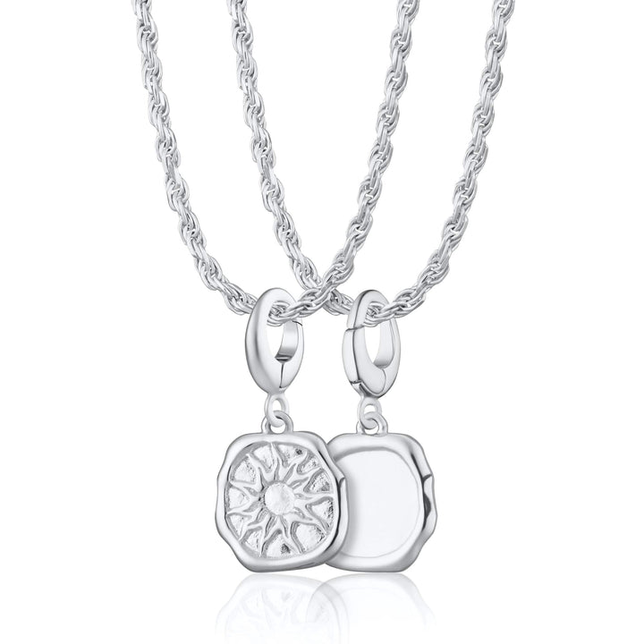 Engraved Silver Manifest Energy Necklace CNSMANEN-TWIST-1