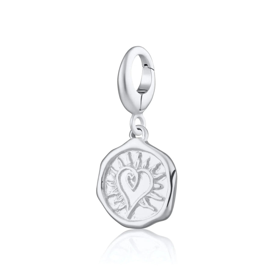 Engraved Silver Manifest Love Charm CSMANLV