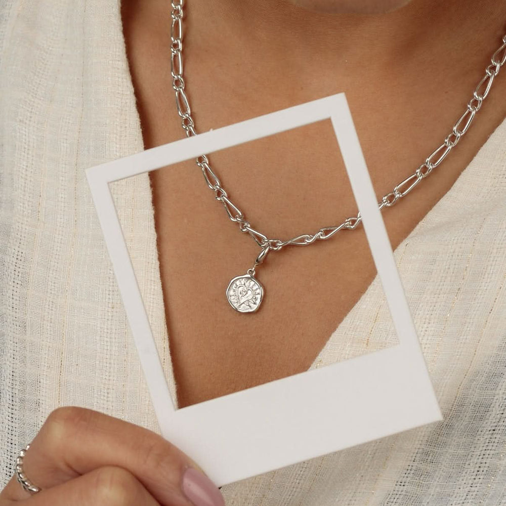 Engraved Silver Manifest Love Charm CSMANLV