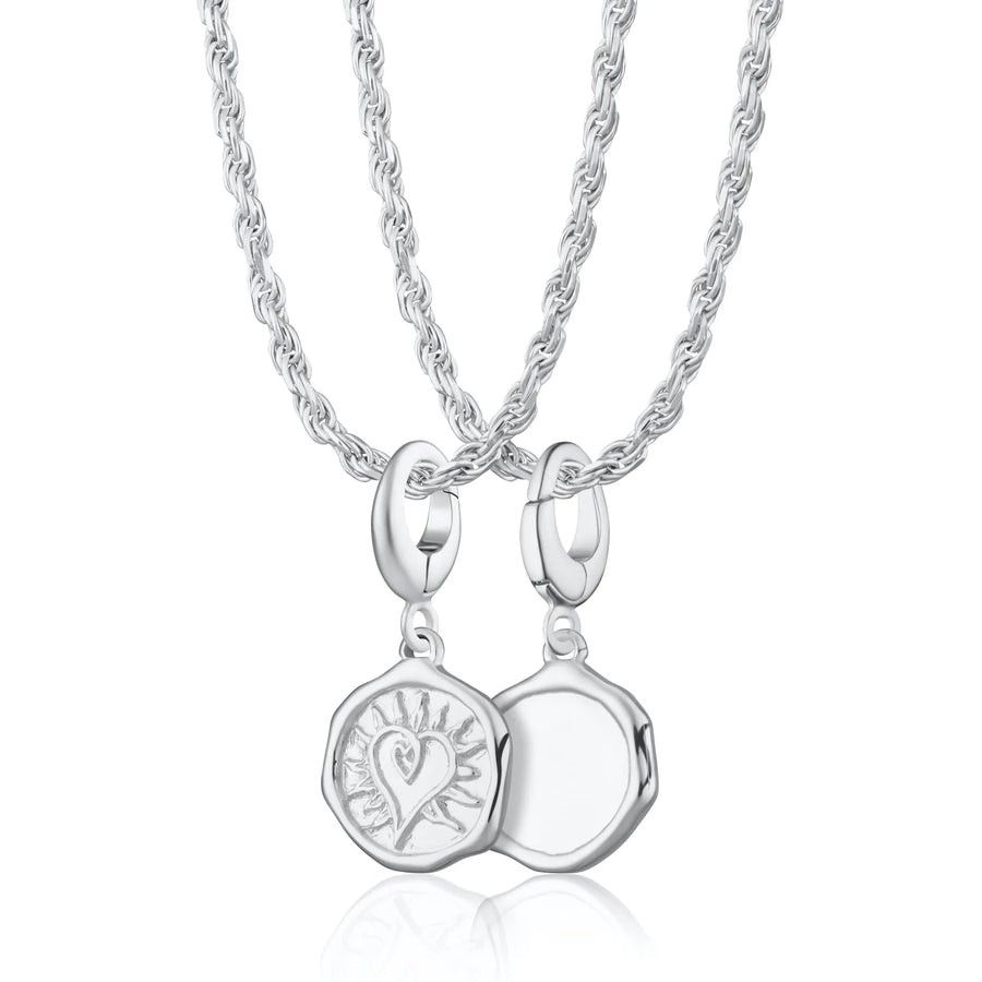 Engraved Silver Manifest Love Necklace CNSMANLV-TWIST-1