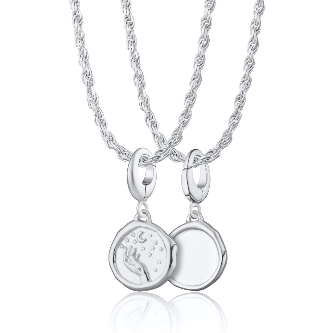 Engraved Silver Manifest Magic Necklace CNSMANMG-TWIST-1