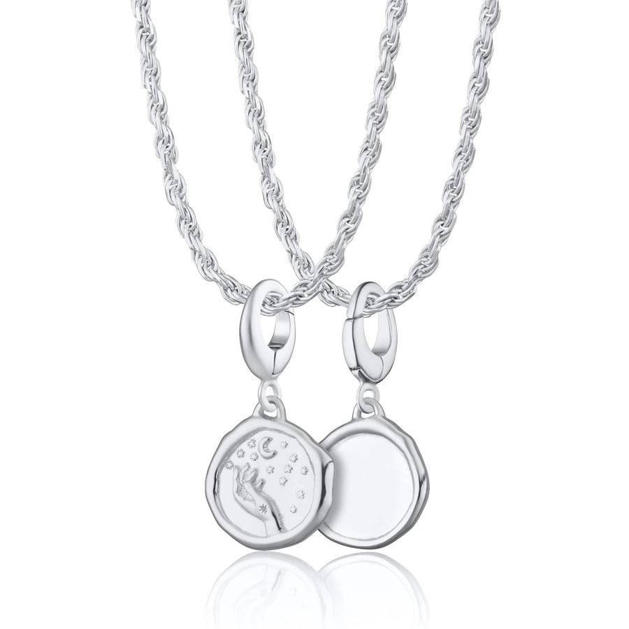 Engraved Silver Manifest Magic Necklace CNSMANMG-TWIST-1