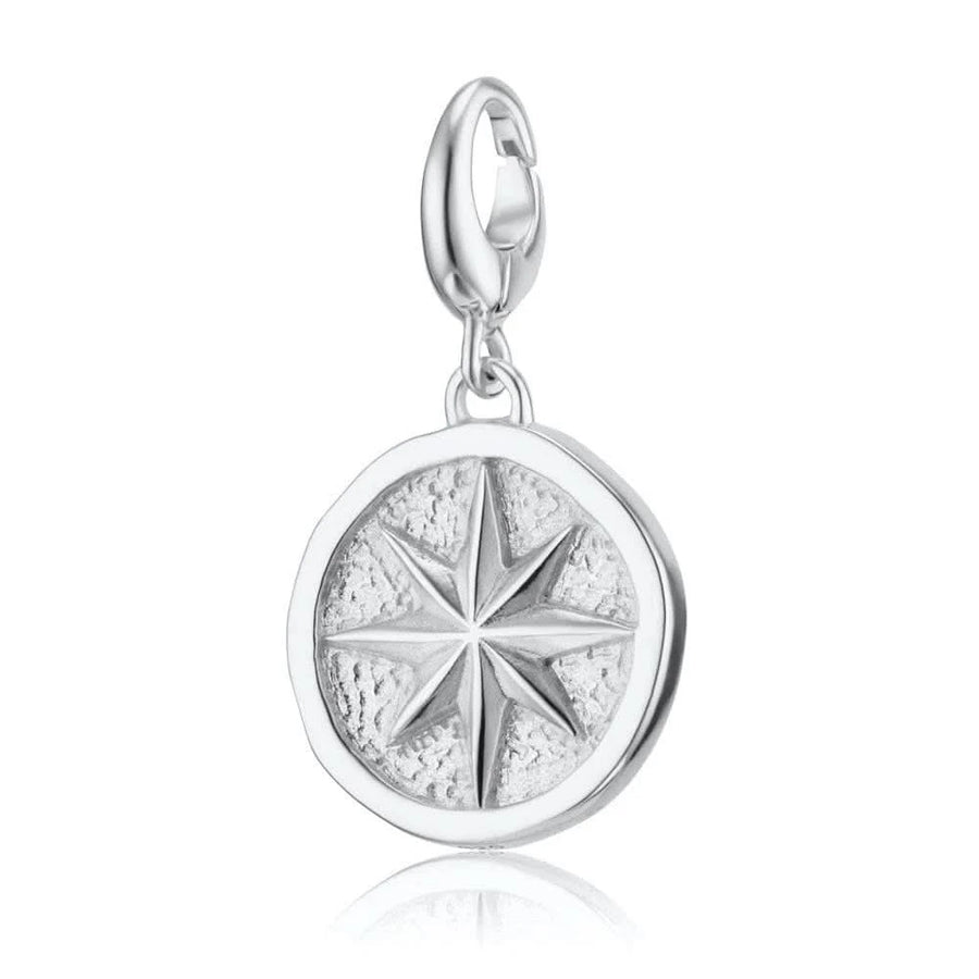 Engraved Silver North Star Charm VCSNSTR