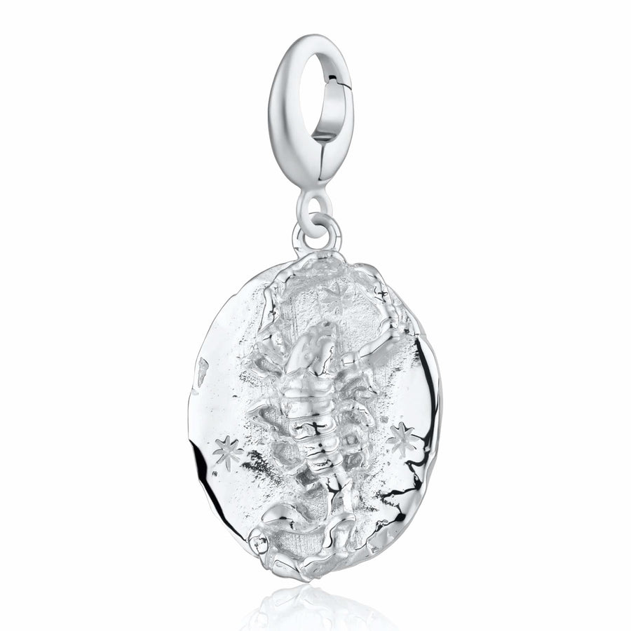 Engraved Silver Scorpio Zodiac Charm CSCORP