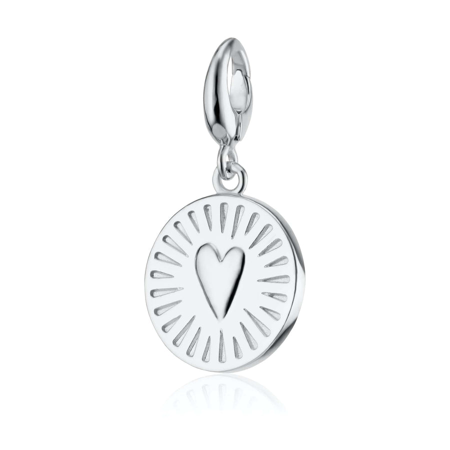 Engraved Silver You Have My Heart Disc Charm VCSLVD