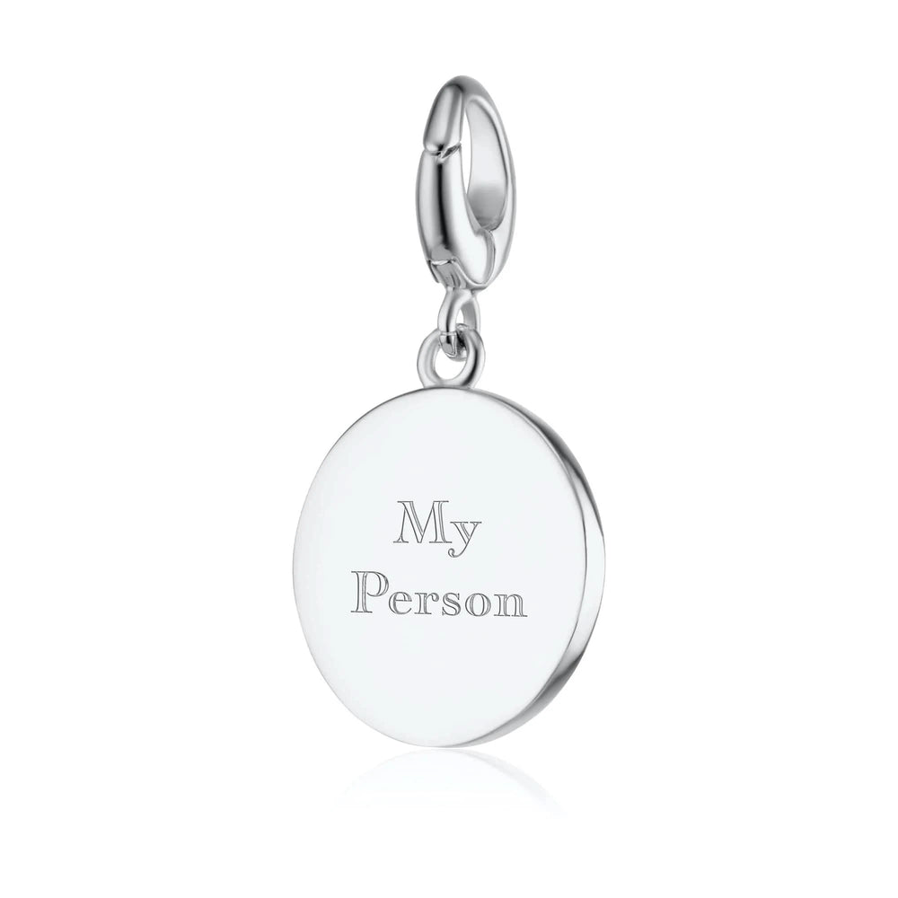 Engraved Silver You Have My Heart Disc Charm VCSLVD