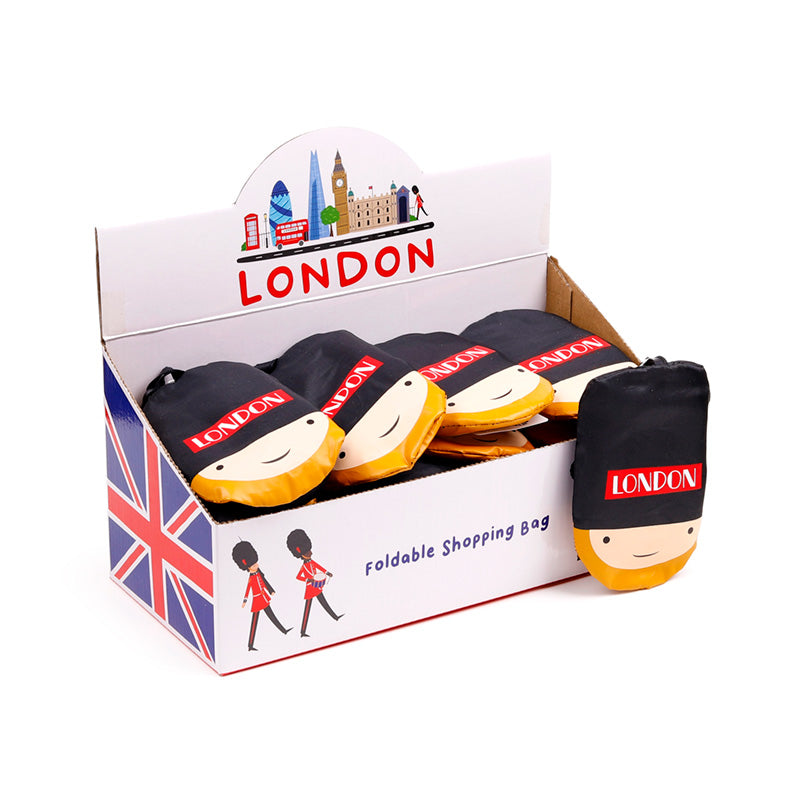 Foldable Reusable Shopping Bag London Souvenir Guardsman FBAG04