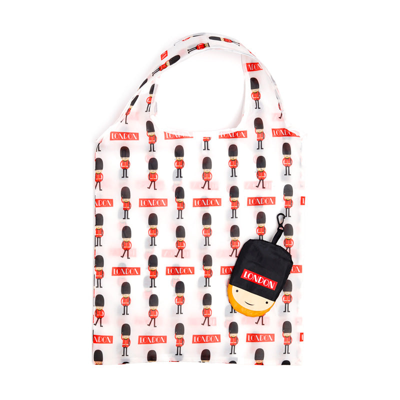 Foldable Reusable Shopping Bag London Souvenir Guardsman FBAG04