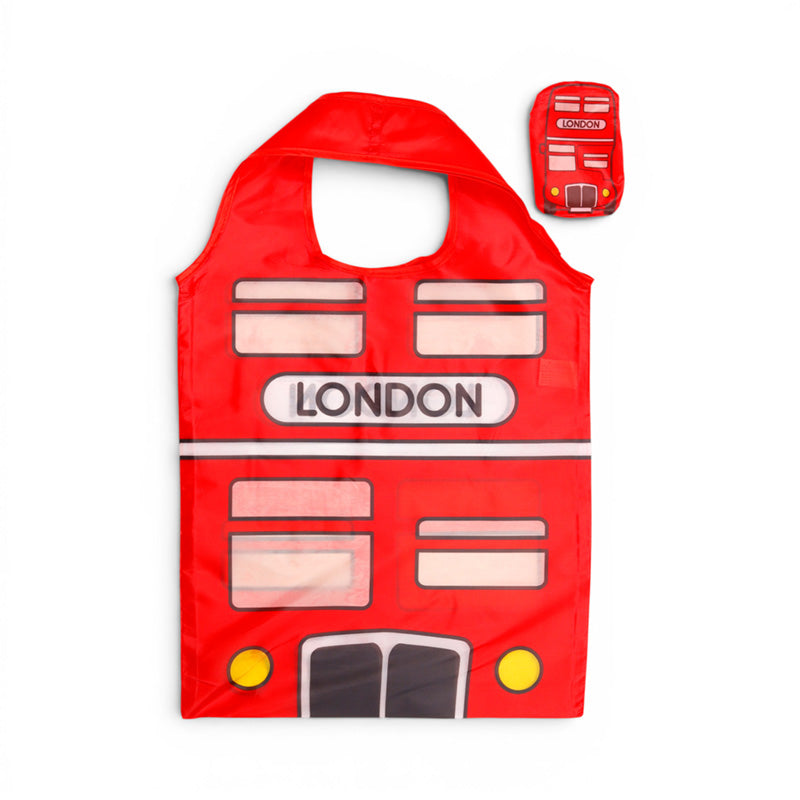 Foldable Reusable Shopping Bag London Icons Red Routemaster Bus FBAG10A