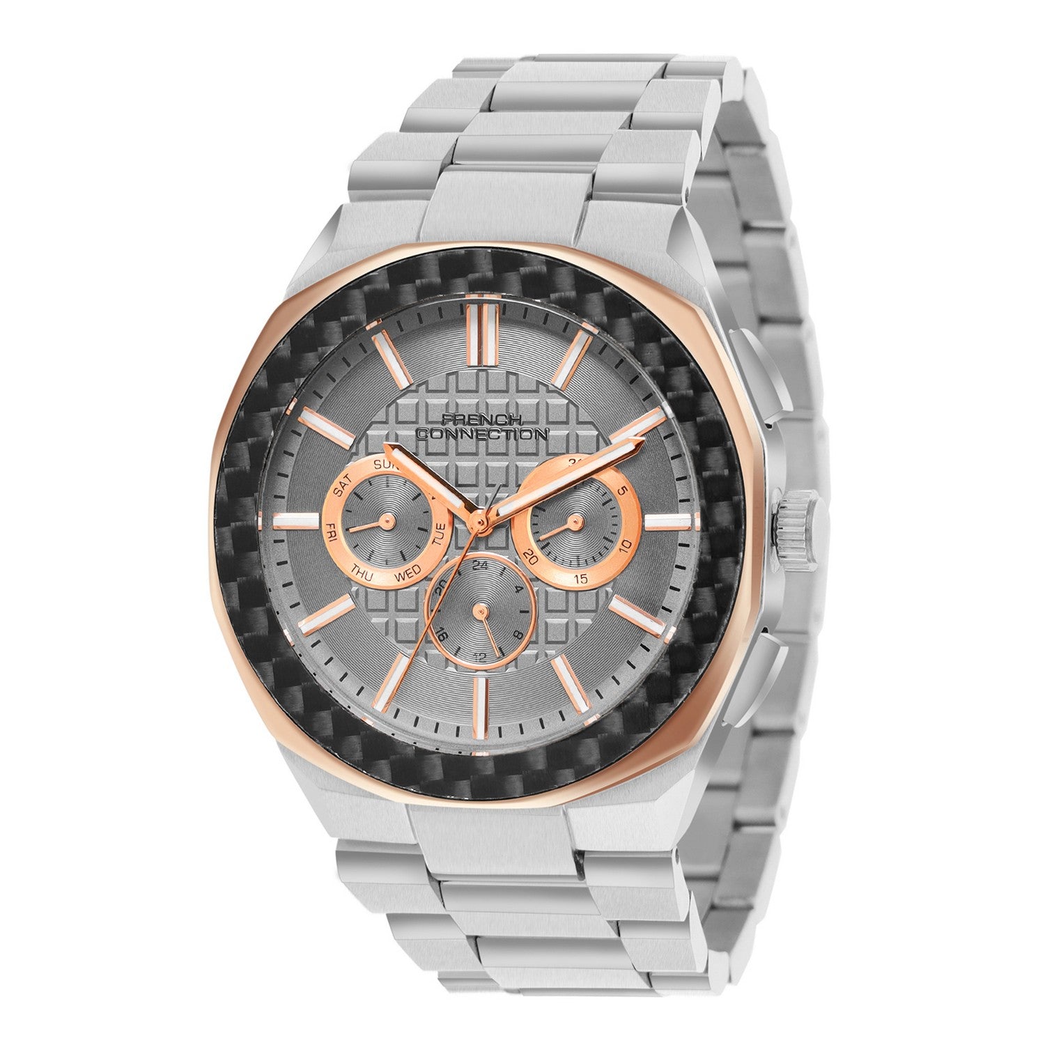 French Connection Rose Gold/Silver Watch FCH27SM