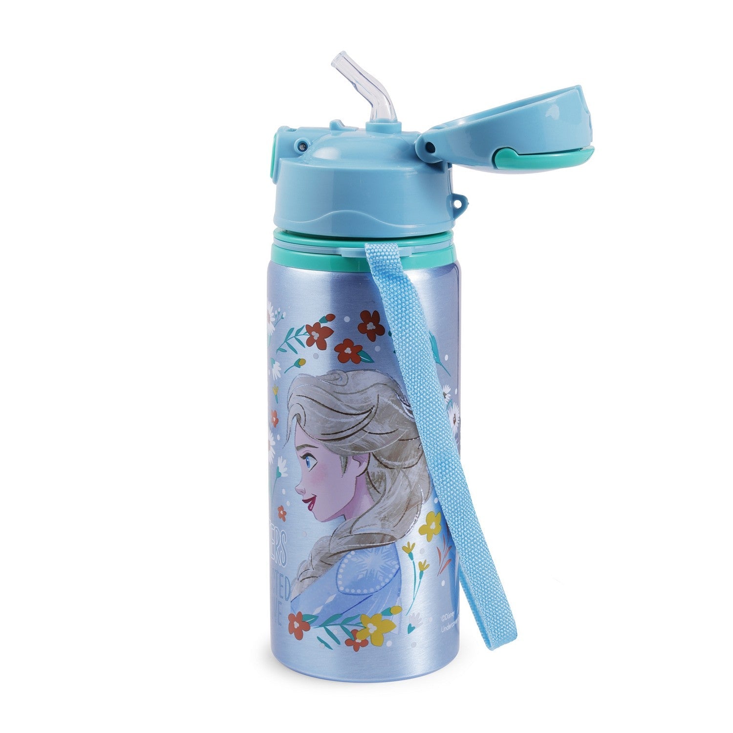 Disney Frozen Aluminum Leak Proof Water Bottle 600Ml Turquoise FR50013