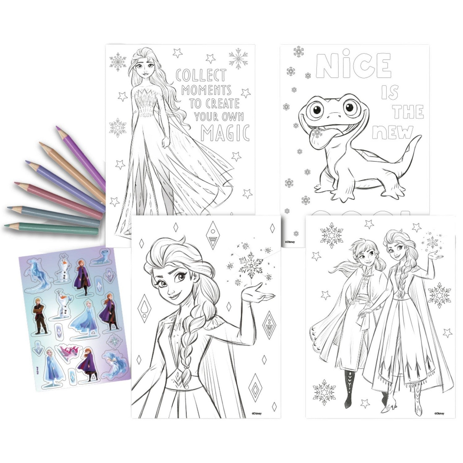 Disney 15 Piece Colouring With Stickers Frozen Set FR50022