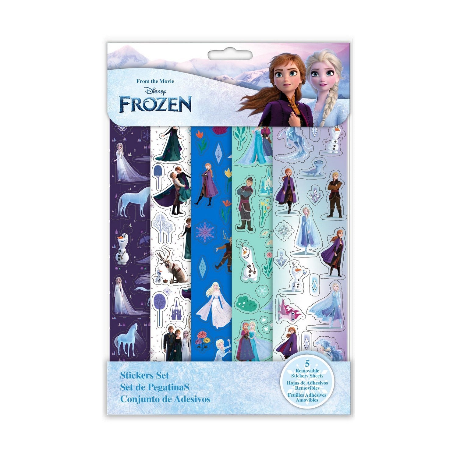 Disney 5 Pcs Sticker Sheet Frozen Blue Set FR50026