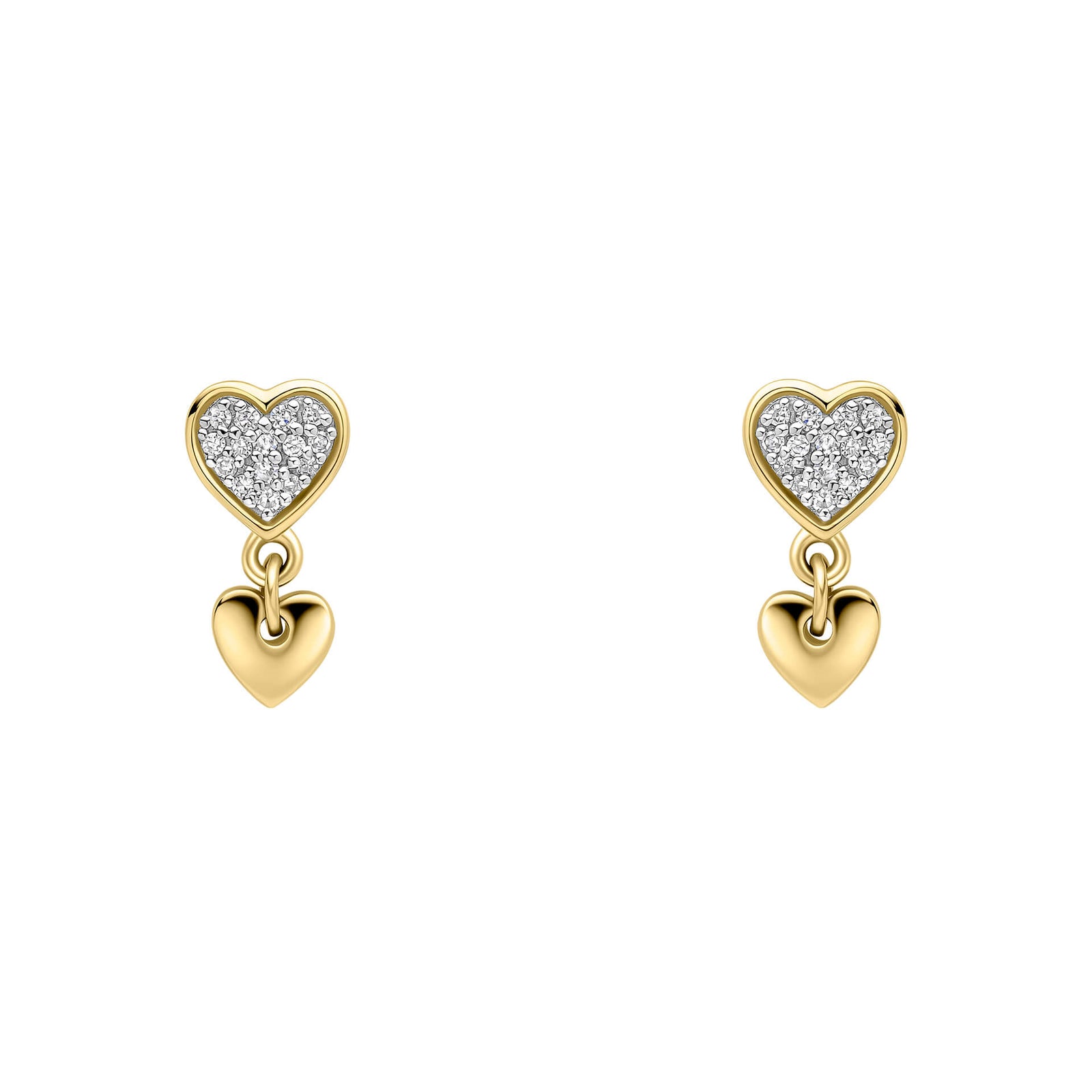 9ct Yellow Gold Diamond Earrings GE2505C
