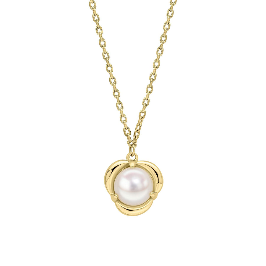 9ct Yellow Gold Pearl Necklace GN416W
