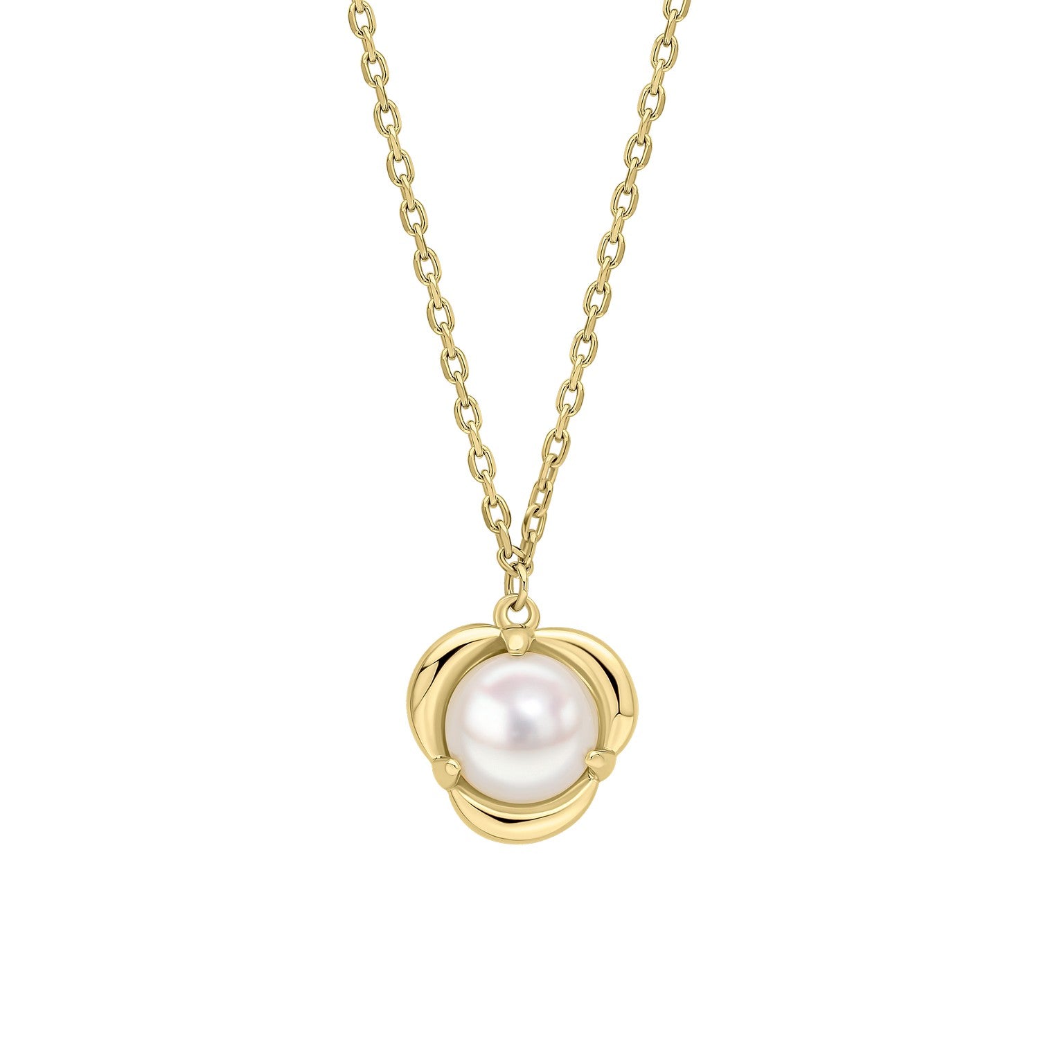 9ct Yellow Gold Pearl Necklace GN416W