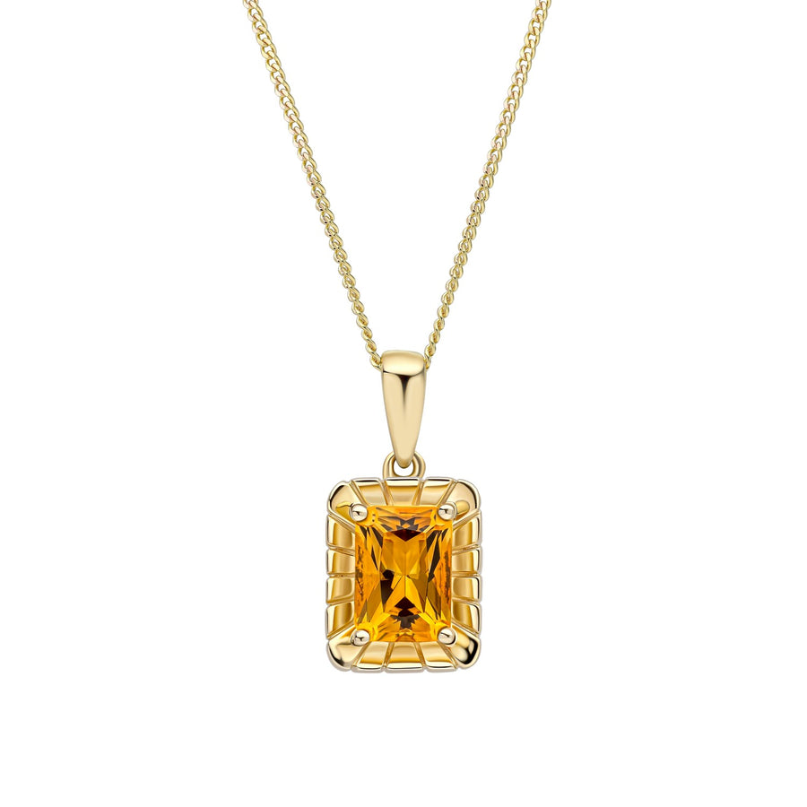 9ct Yellow Gold Citrine Pendant GP2378R