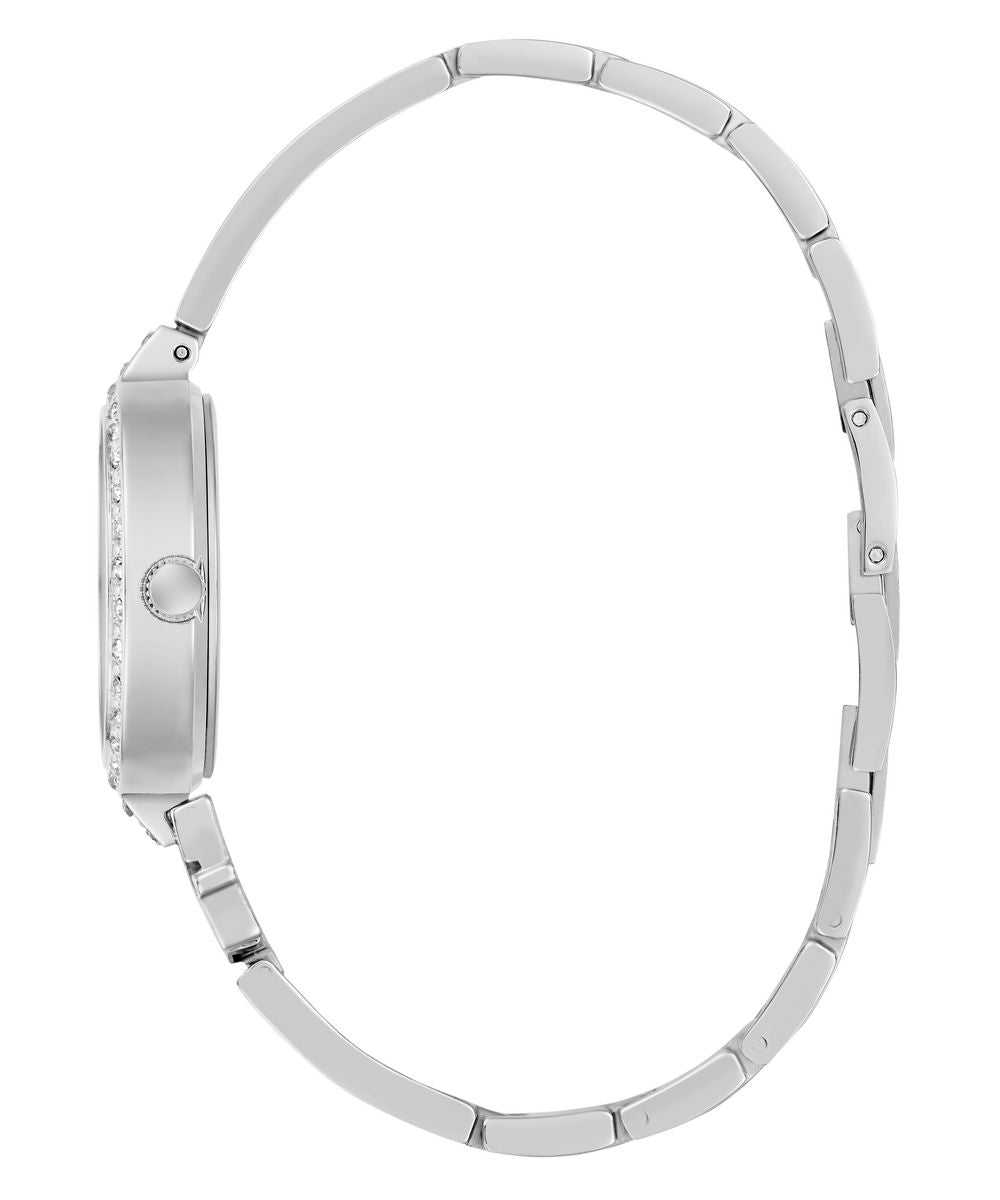 Guess Giselle Women’s 28mm Silver Tone ‘G’ Bangle Crystal Watch GW0929L1