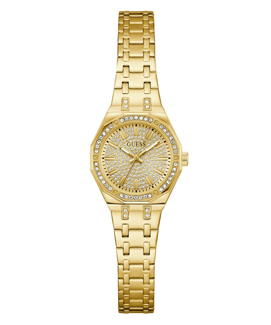 Guess Pixie Women’s 25mm Gold Tone Champagne Dial Crystal Watch GW0931L2