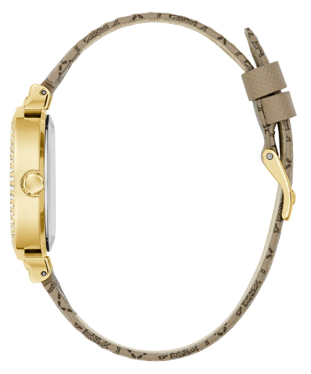 Guess Ivy Women’s 32mm Gold?Tone Quattro G Crystal Watch GW0943L2
