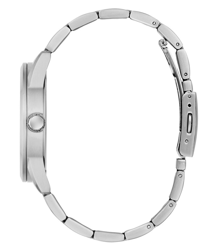 Guess Easton Men’s 40mm Silver Tone Black Dial Bracelet Watch GW0965G1