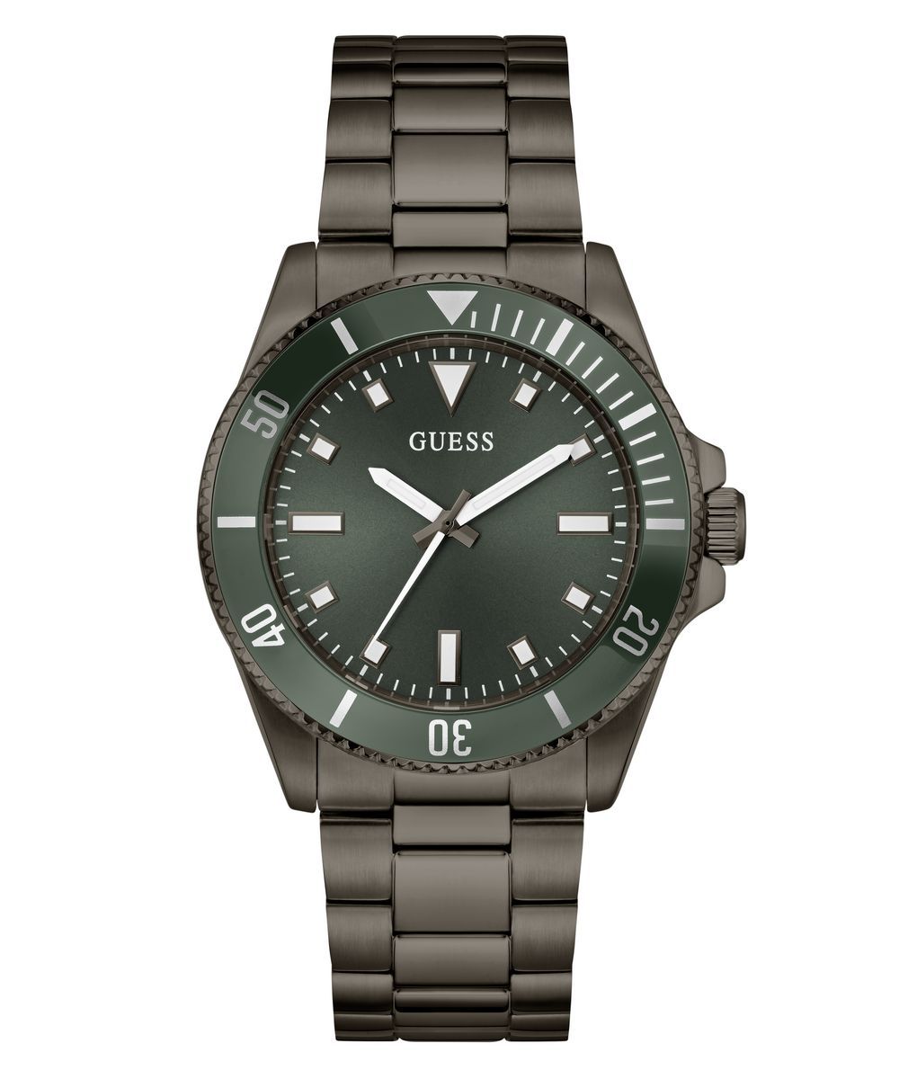 Guess Men’s 41mm Gunmetal Bracelet Green Dial Watch GW0968G3