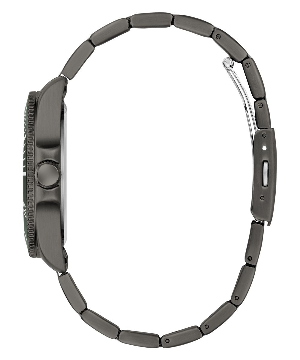 Guess Men’s 41mm Gunmetal Bracelet Green Dial Watch GW0968G3
