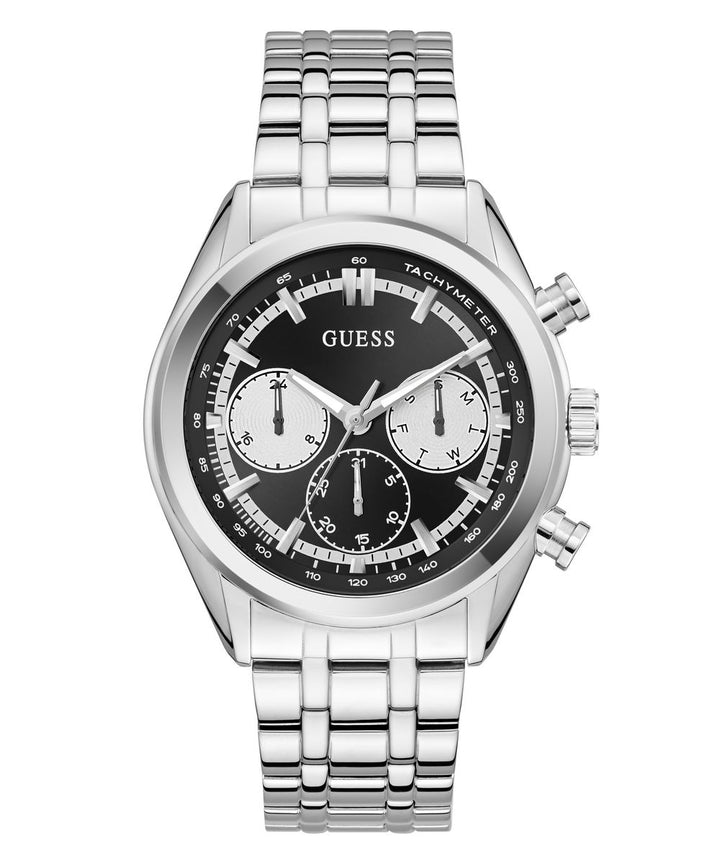 Guess Dawson Men’s 44mm Chronograph Black Silicone Watch GW0971G1