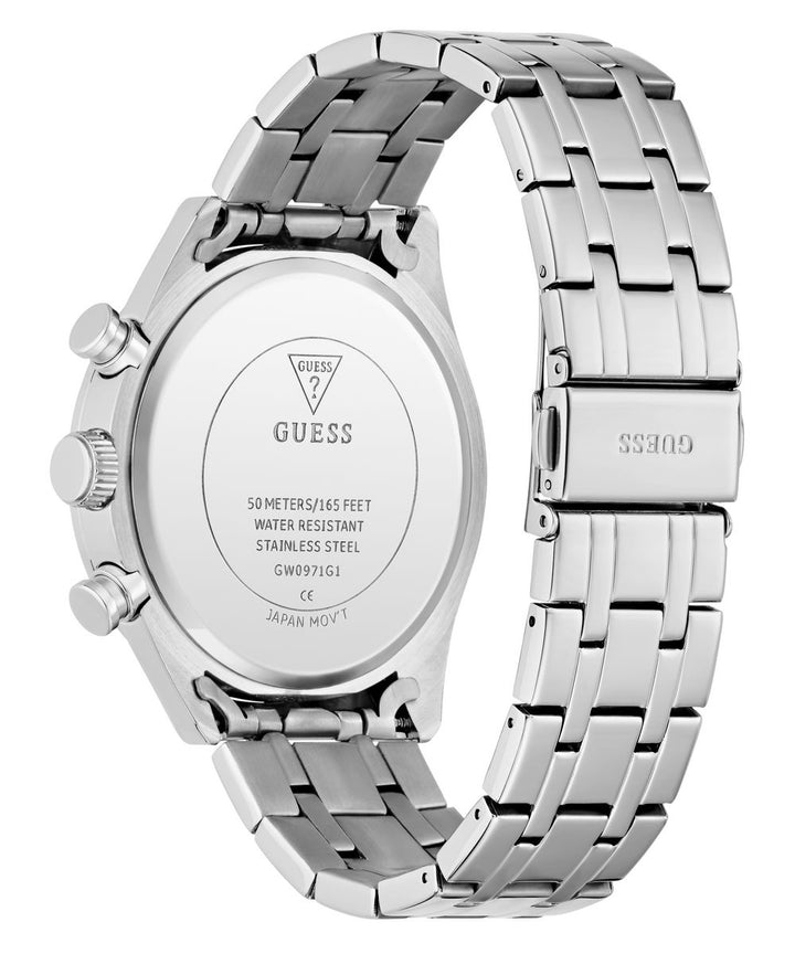 Guess Dawson Men’s 44mm Chronograph Black Silicone Watch GW0971G1