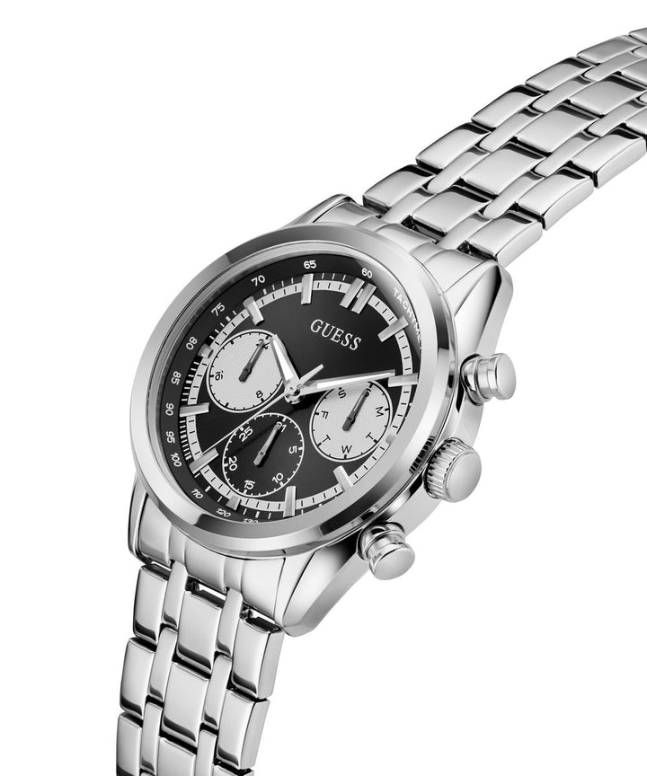 Guess Dawson Men’s 44mm Chronograph Black Silicone Watch GW0971G1