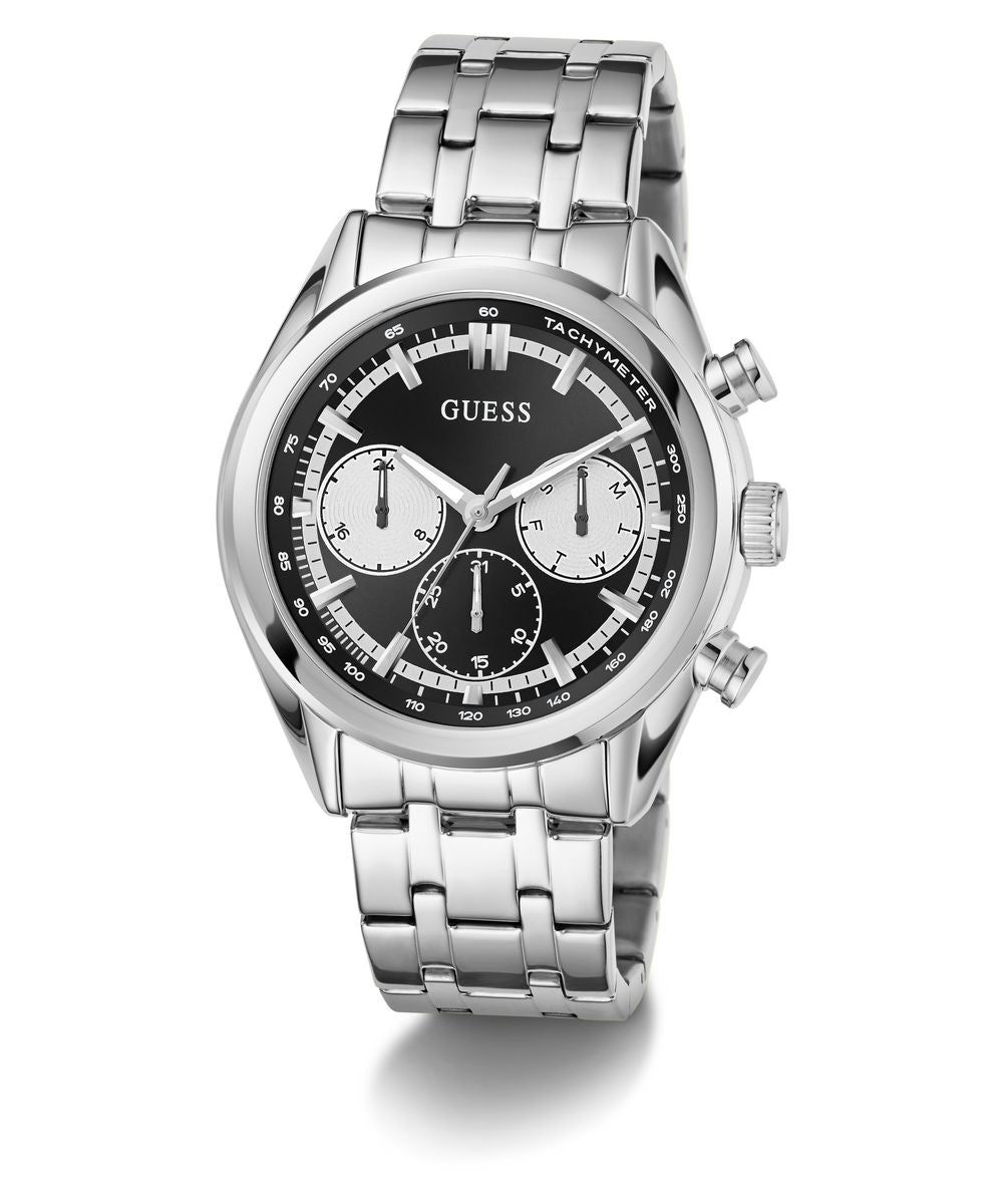 Guess Dawson Men’s 44mm Chronograph Black Silicone Watch GW0971G1