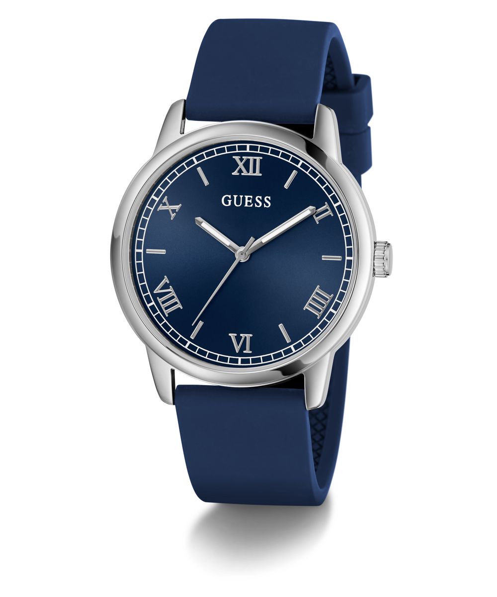 Guess Chandler Men’s 40mm Blue Dial Blue Silicone Watch GW0973G1