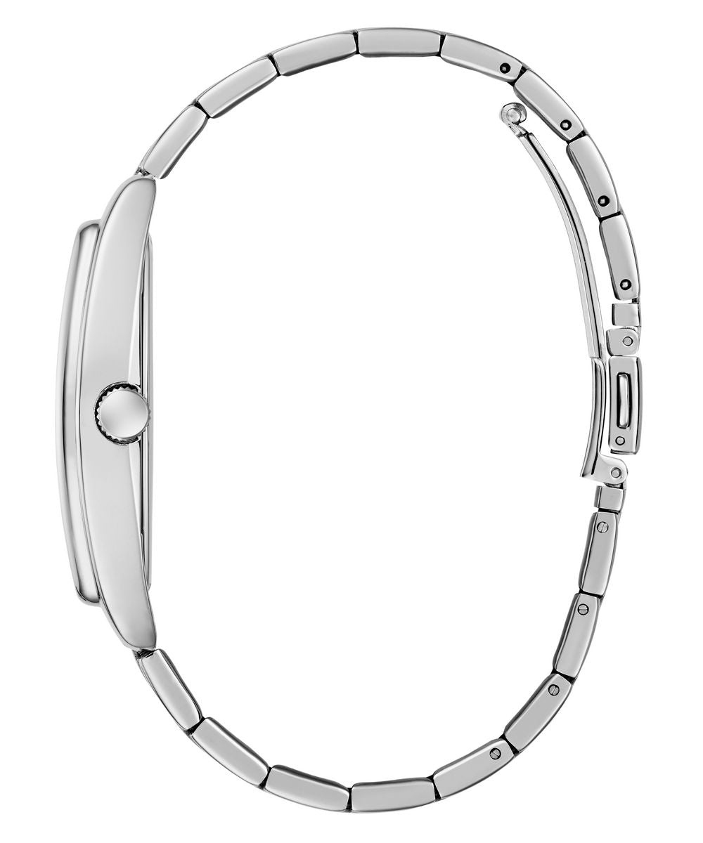 Guess Gabriel Men’s Rectangular Silver Tone Blue Dial Multifunction Watch GW0975G1