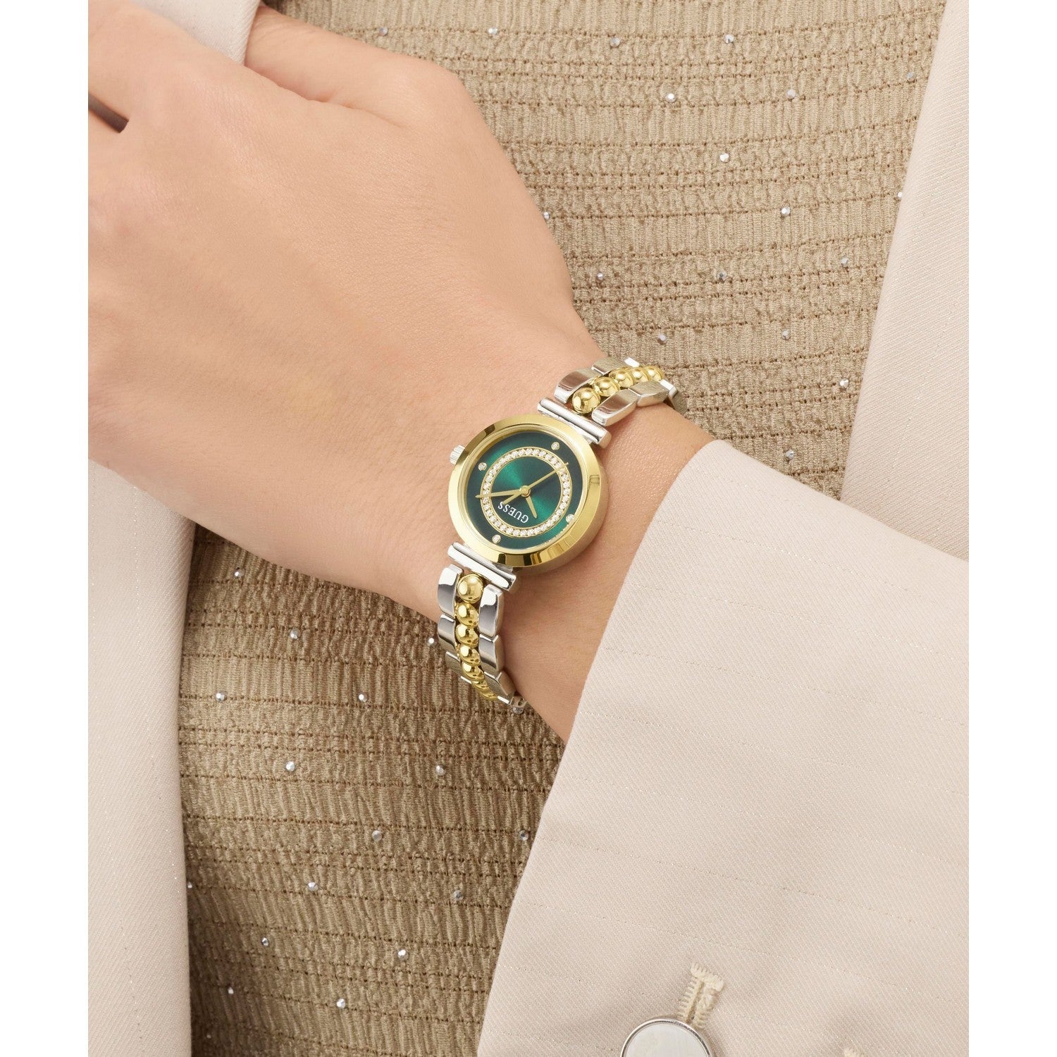 Guess Men’s Leena Green Dial Bracelet Watch GW0994L3