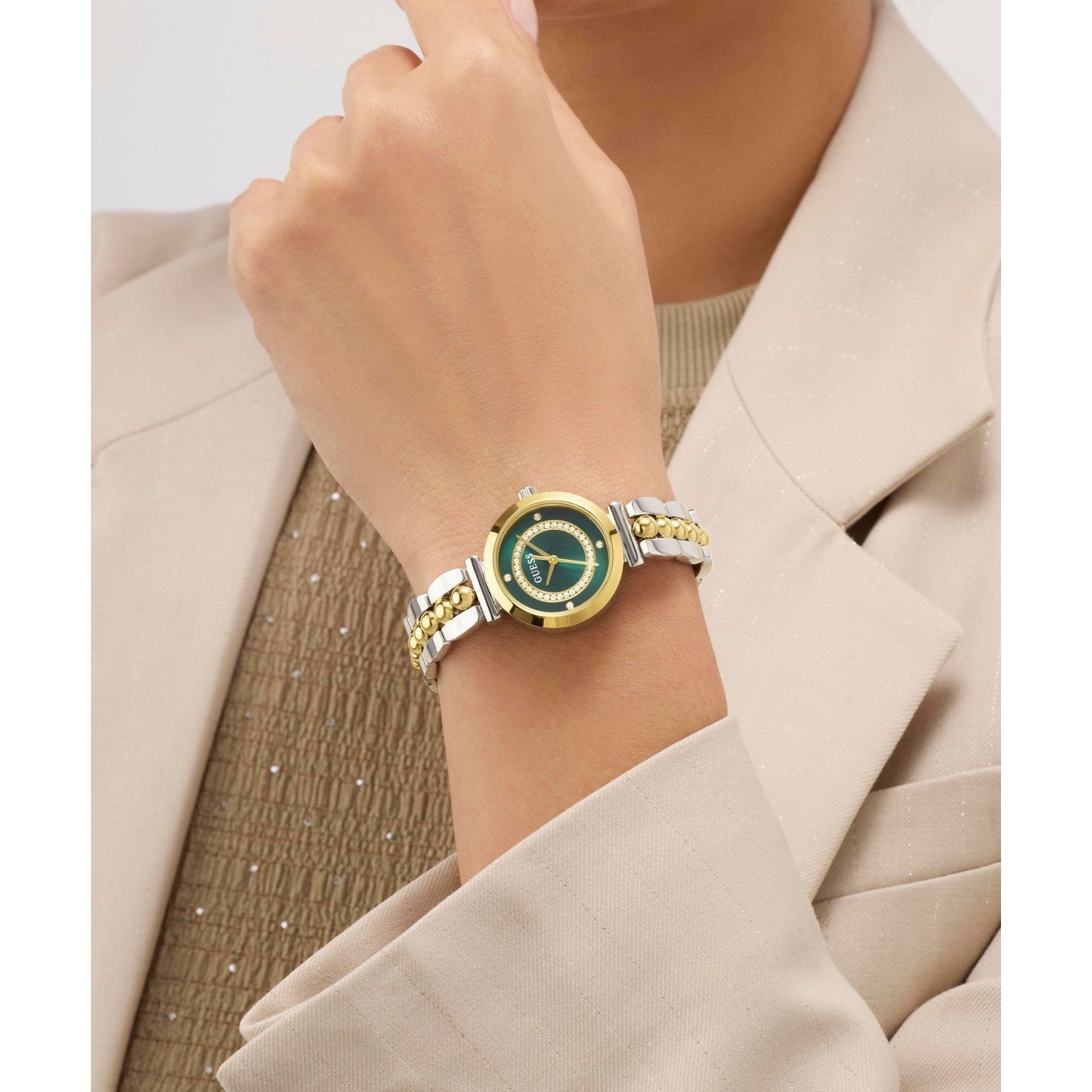 Guess Men’s Leena Green Dial Bracelet Watch GW0994L3