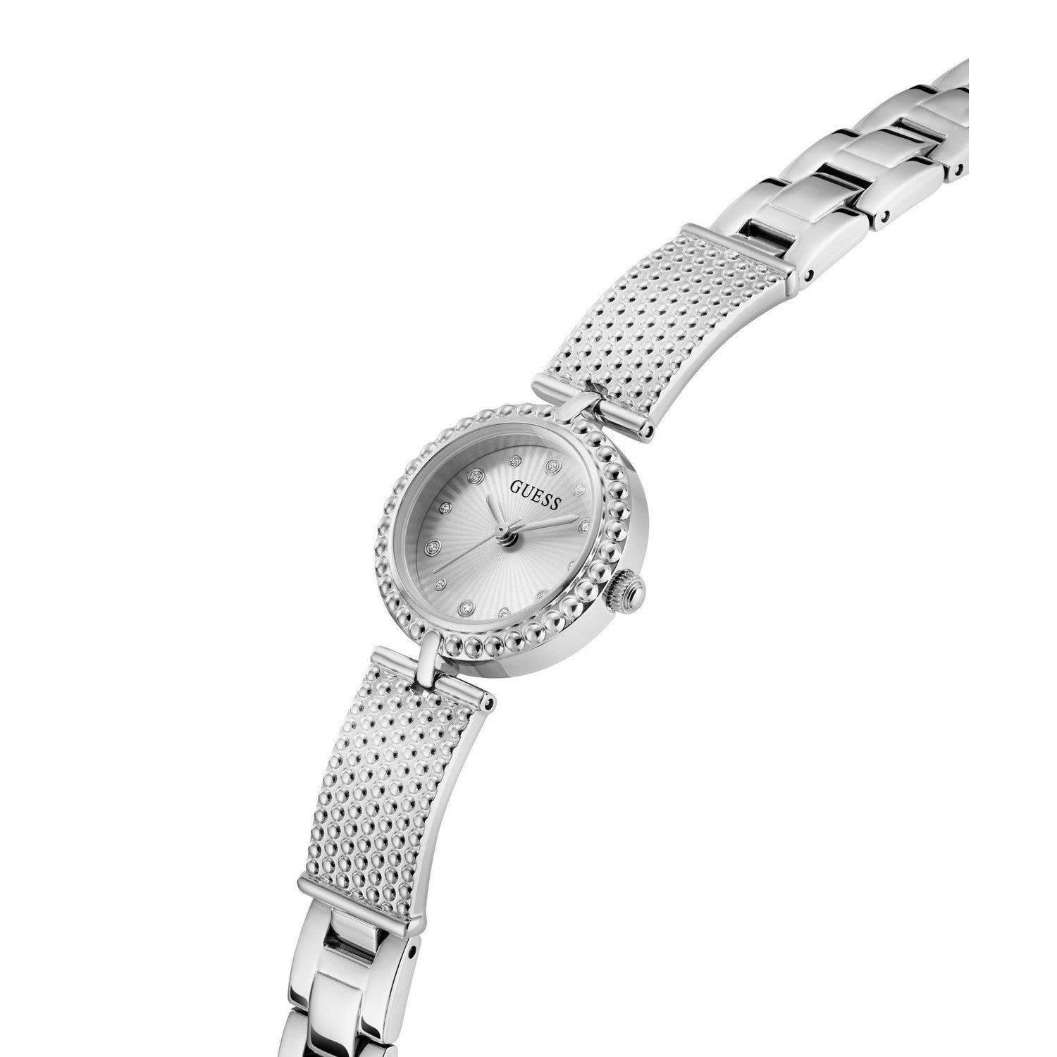 Guess Men’s Holly Silver Dial Bracelet Watch GW1017L1