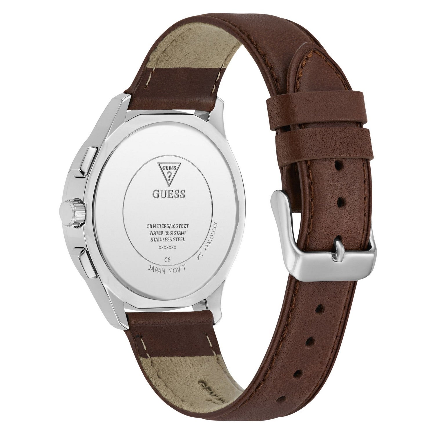 Guess Men’s Palmer Green Dial Light Brown Leather Strap Watch GW1049G1