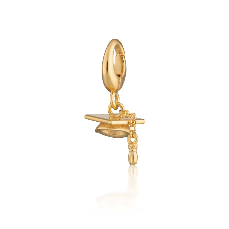 Gold Graduation Hat Charm CGGHT