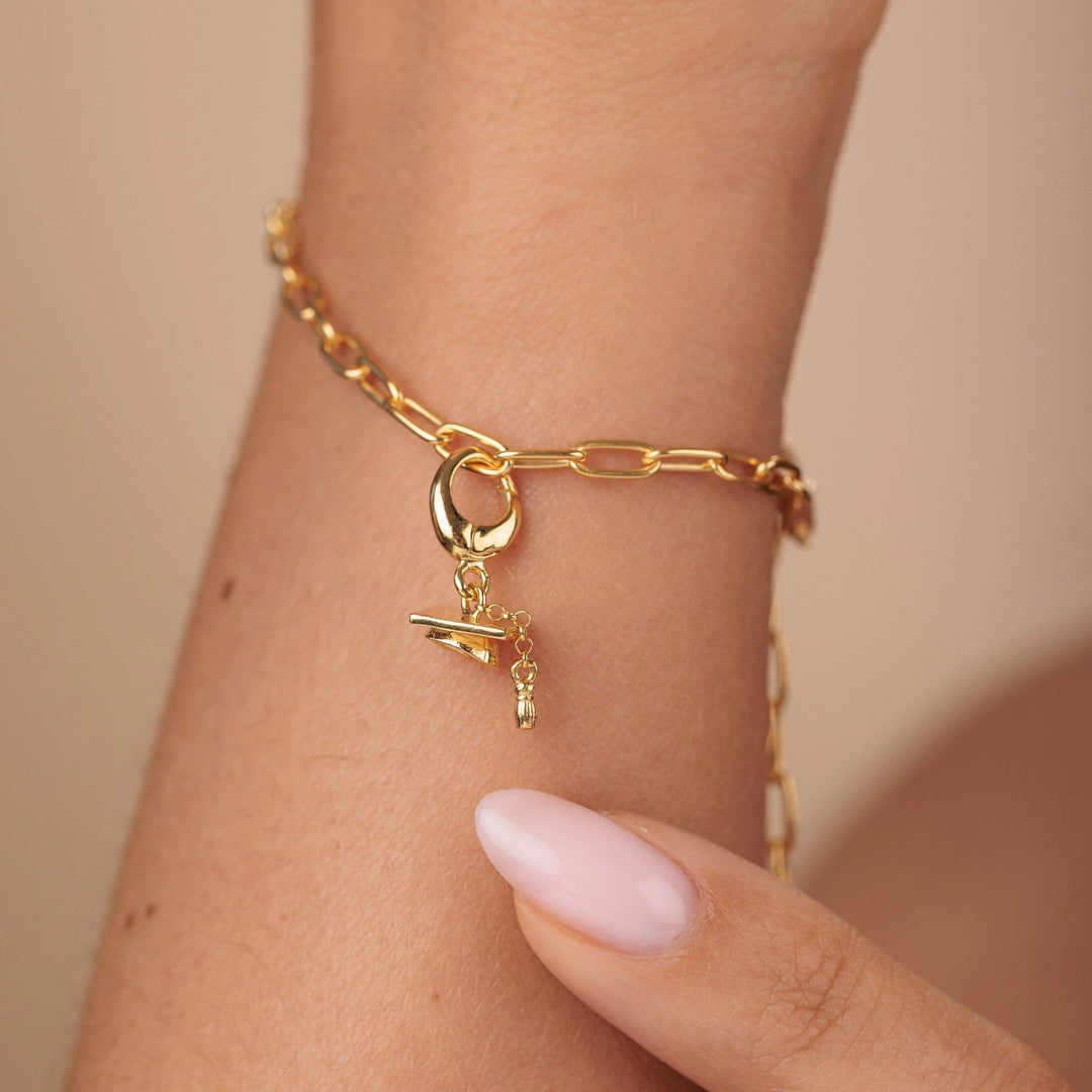 Gold Graduation Hat Charm CGGHT