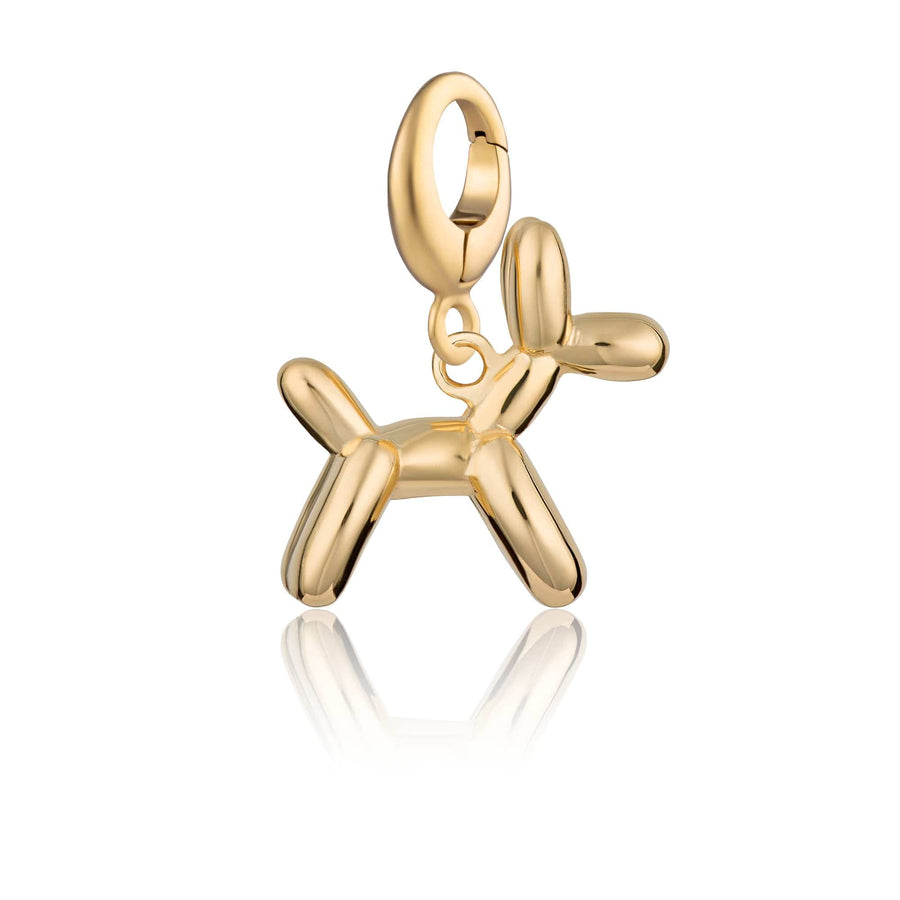 Gold Plated Balloon Dog Charm CGBD