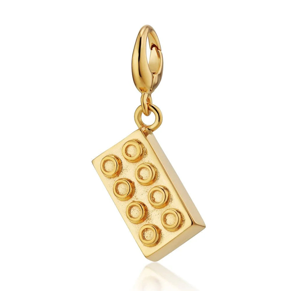 Gold Plated Building Block Charm CGBB