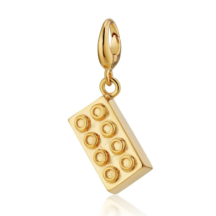 Gold Plated Building Block Charm CGBB