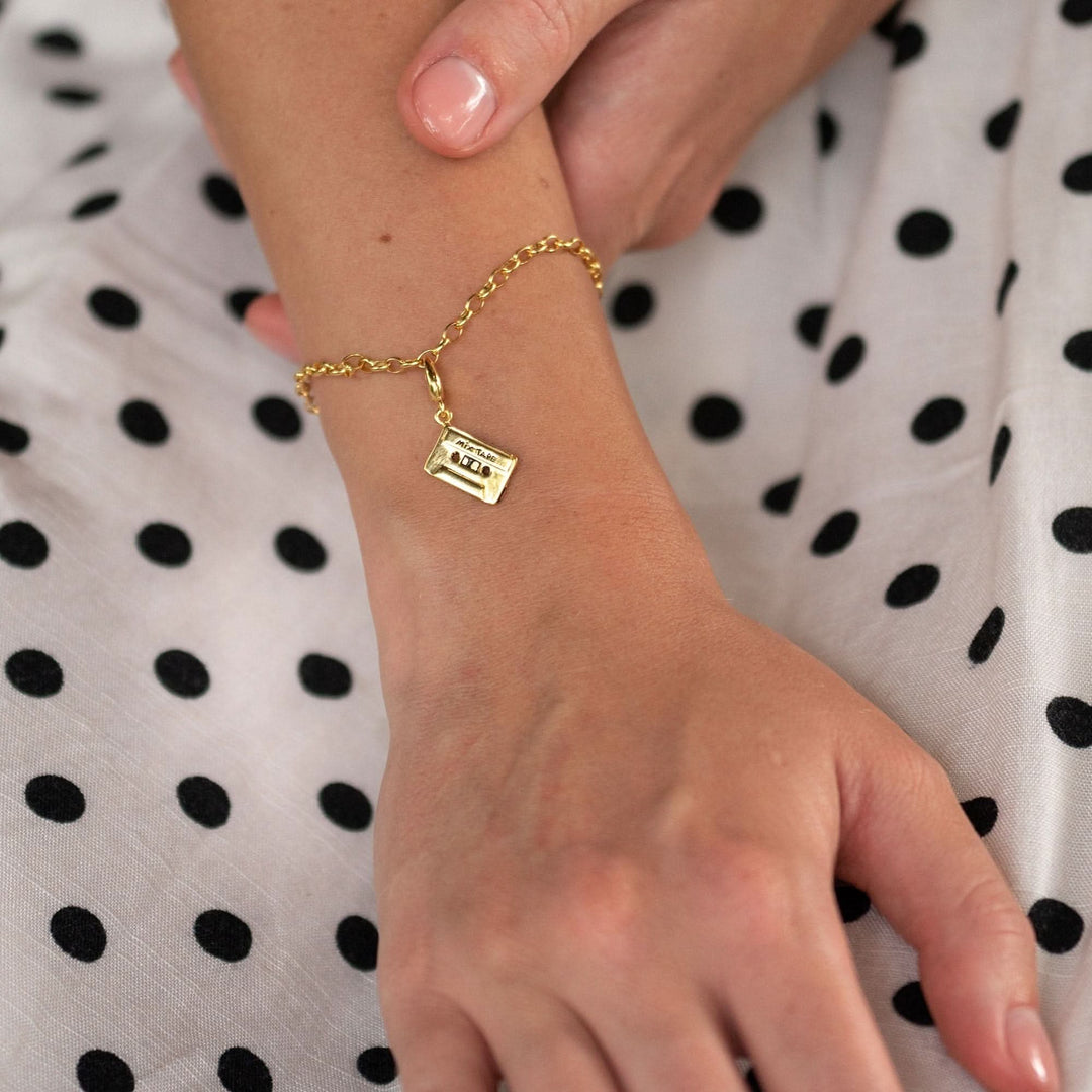 Gold Plated Cassette Tape Charm CGTAPE