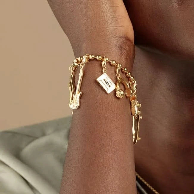 Gold Plated Cassette Tape Charm CGTAPE